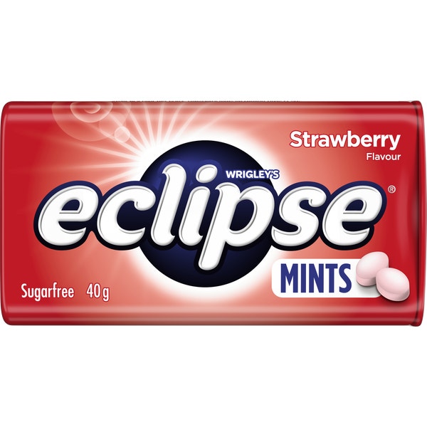 ECLIPSE STRAWBERRY Flavoured Sugarfree Mints Tin 40 g