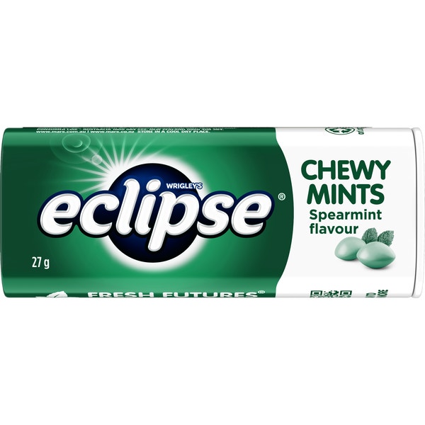 ECLIPSE SPEARMINT Flavoured Chewy Mints Tin 27 g