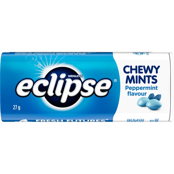 ECLIPSE PEPPERMINT Flavoured Chewy Mints Tin 27 g